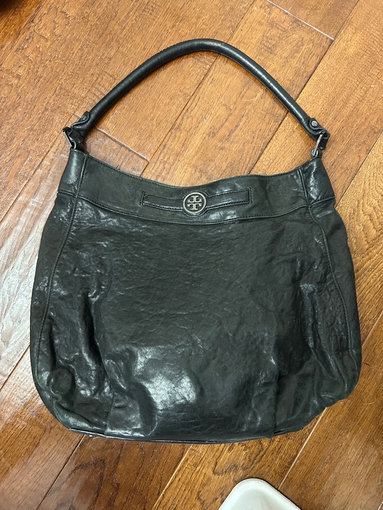 Tory Burch Black Audra Black Leather Hobo
